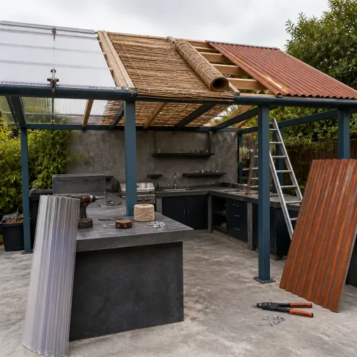 Toiture légère pour cuisine extérieure : polycarbonate, canisse ou bac acier