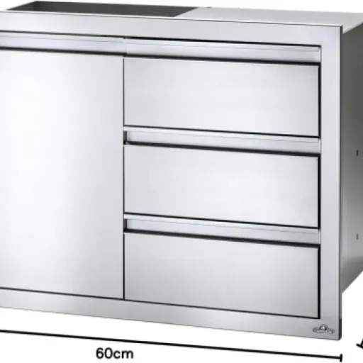Test Napoleon Module encastrable 3 tiroirs + 1 porte : du costaud pour ranger proprement sa cuisine extérieure