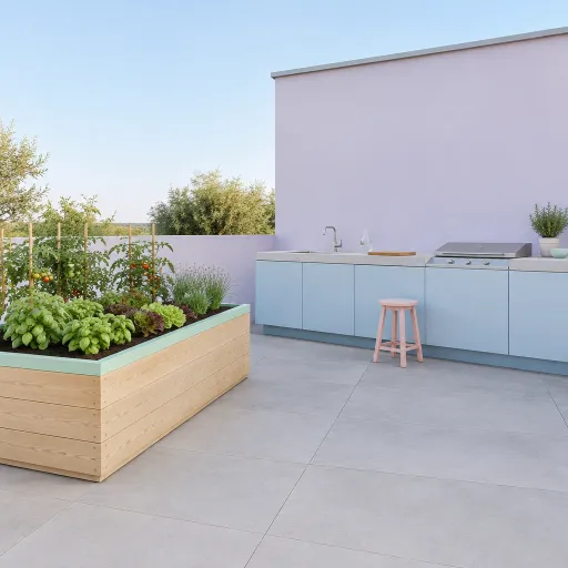 Comment intégrer un carré potager dans la conception d’une cuisine extérieure élégante