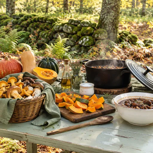 Cuisiner l'automne dehors : courges, champignons et cuissons lentes quand la saison change