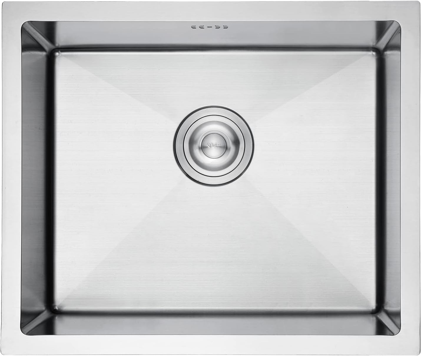 Ibergrif M85043, Evier Cuisine 1 Bac 50 x 43 cm, Evier Inox avec Filtre de Vidange, Evier sous Plan ou Evier à Poser, Argent Acier Inox