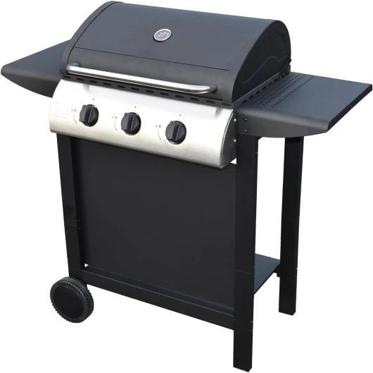 Barbecue Gaz Hawaï - 3 Brûleurs 8,4 KW Butane/Propane - 2 Tablettes - Garanti 2 Ans
