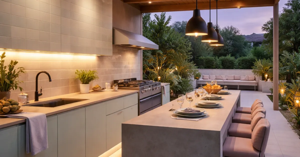 Eclairer une cuisine exterieure : la regle des 3 couches qui change tout