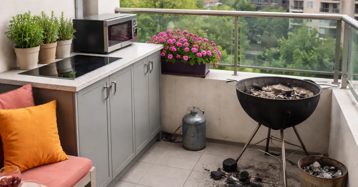 Cuisine exterieure sur balcon : ce qui passe (et ce qui ne passe pas)
