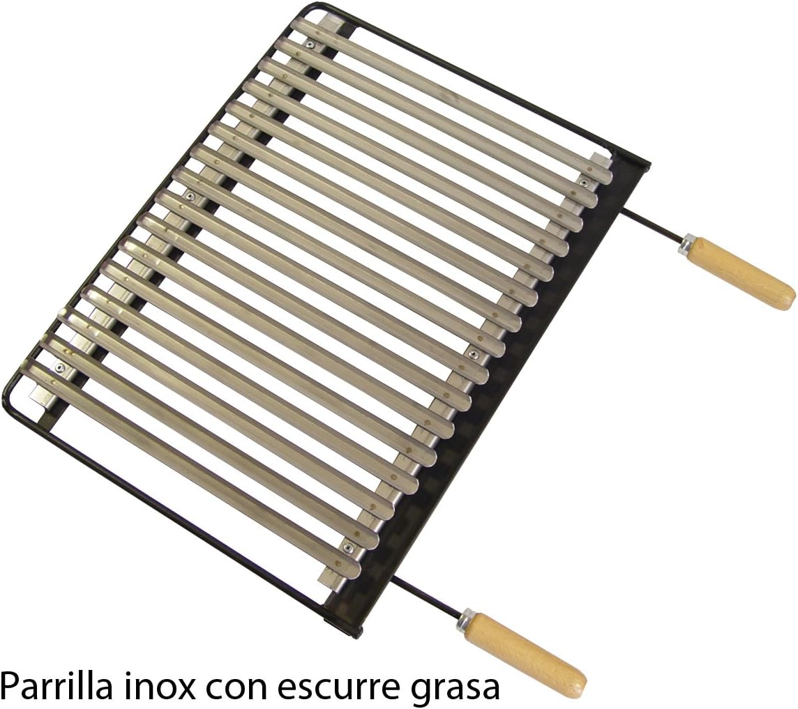 Imex El Zorro 71514 Bac avec Plaque en INOX pour Barbecue 72 x 40 x 33 cm 72 x 40 x 33 cm moderne