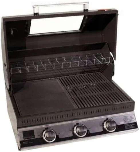 Barbecue encastré et Support Discovery 1100E avec 3 Feux de Porcelaine