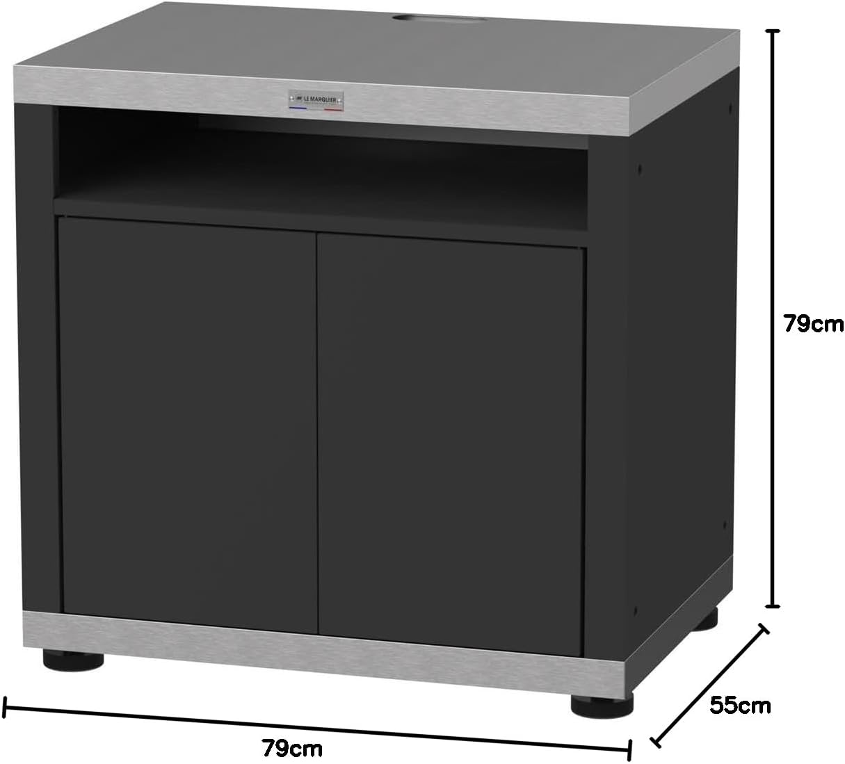 Meuble Cuisson avec Tablette, 80 X 55 cm Duo