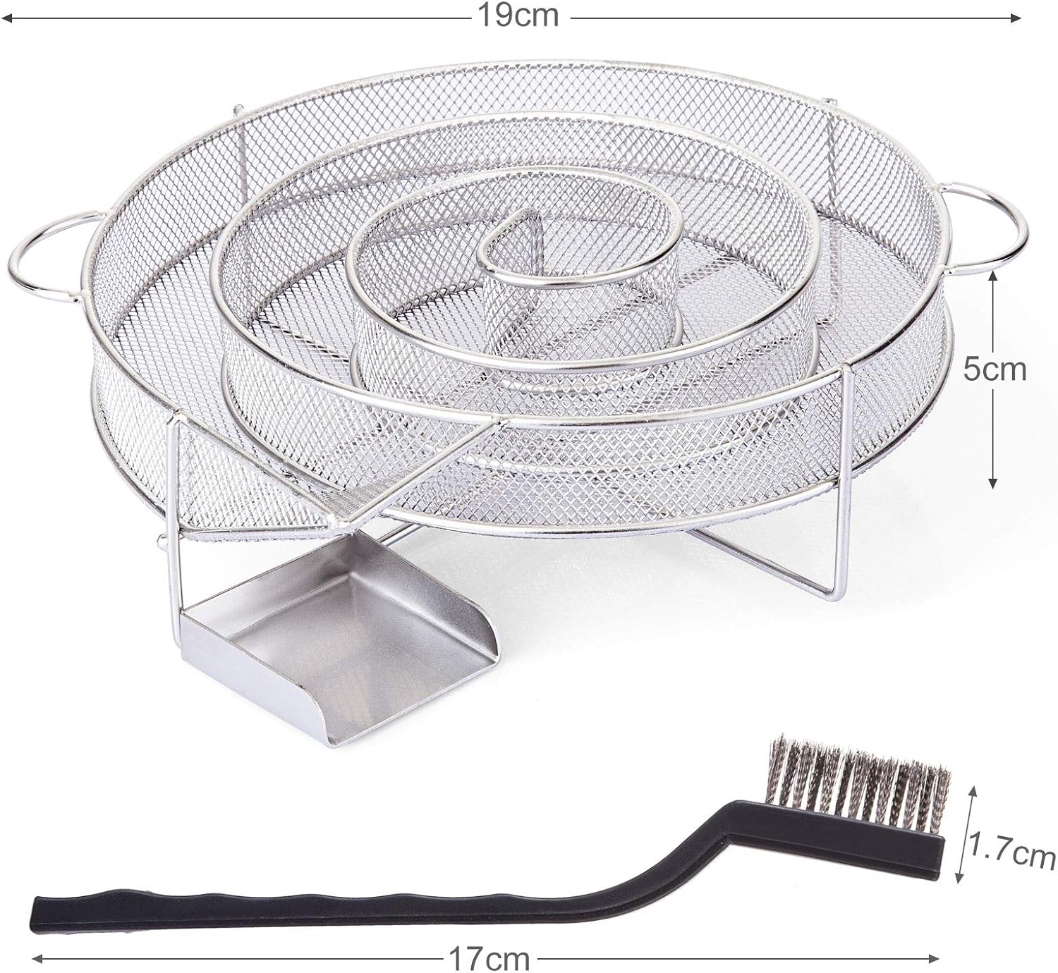 Générateur de Fumée Froide pour Fumoir Fumage Viande Poisson avec Brosse Nettoyage Grille Barbecue Diametre 15cm