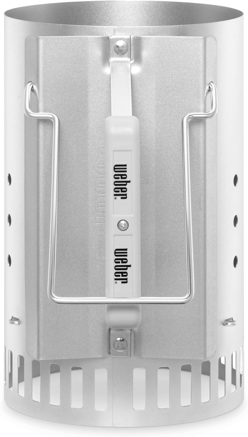 Cheminée d’allumage Rapidfire/Accessoire Barbecue Charbon, Allumer Vos briquettes sans Liquide, capacité de 6L, en Acier, 32 cm x 20,5 cm x 32,5 cm Grand