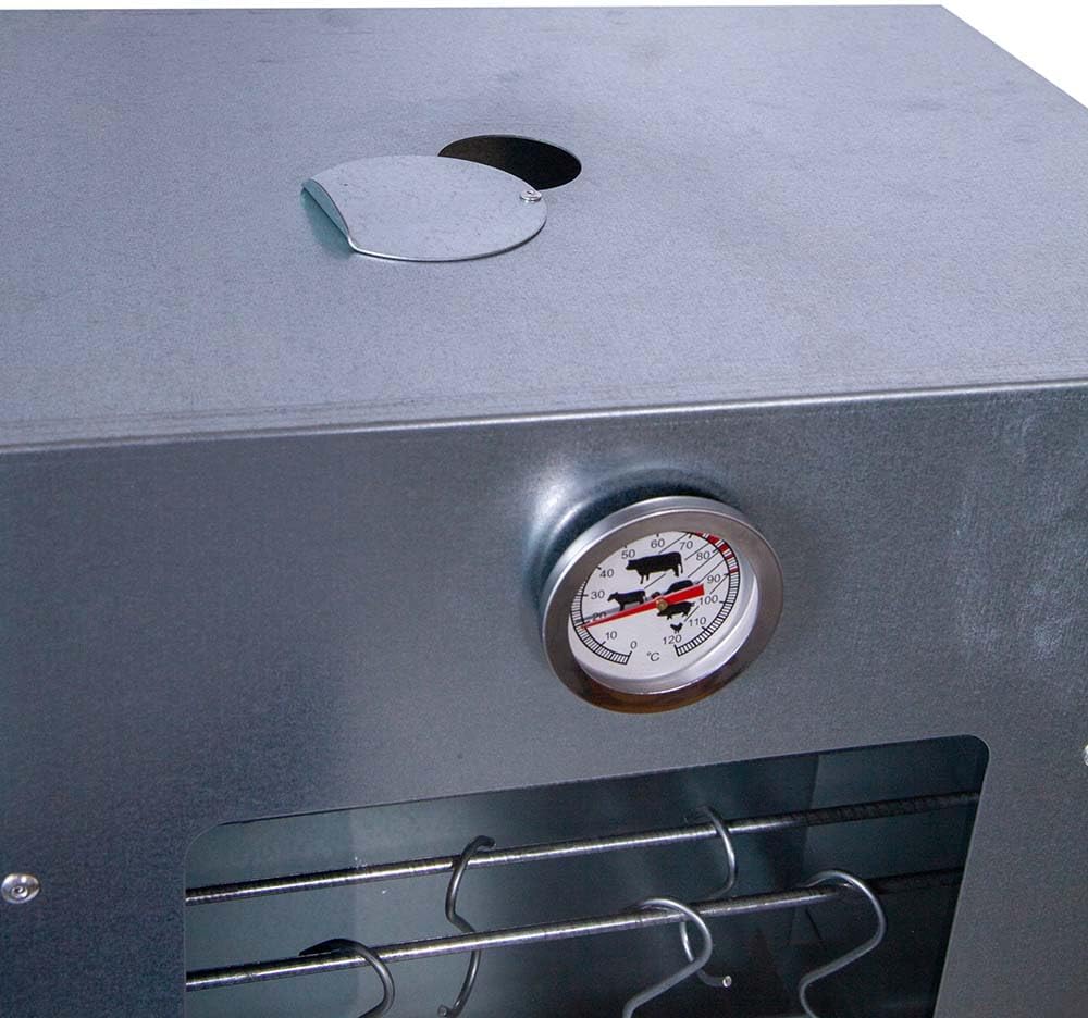 Fumoir 3 niveaux avec porte vitrée, h 80 cm