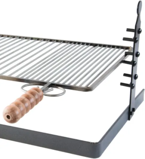 Cruccolini Grill grille avec base de soutien et hauteur réglable, 60 x 37 cm