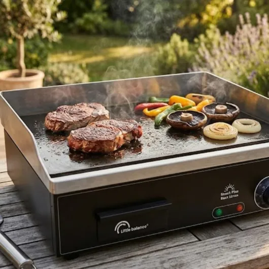 8668 Snack Plus Black Edition, Plancha électrique 6-8 personnes, Plaque de cuisson acier anti-adhésive 8mm, 2900 W, Noir