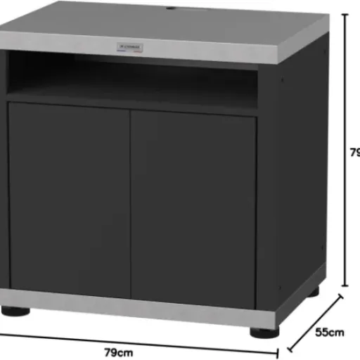 Test LE MARQUIER Meuble Cuisson avec Tablette 80 x 55 Duo : le support costaud pour plancha qui fait le job