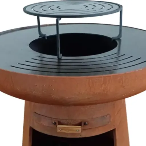 Test PUR LINE EFP55R : le barbecue-brasero en acier Corten qui mise sur le look et la simplicité