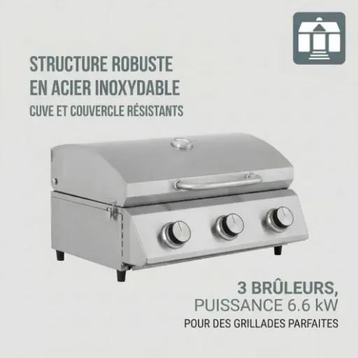 Test Tarrington House CATHAN 3 brûleurs : le barbecue gaz de table qui fait le job sans chichi