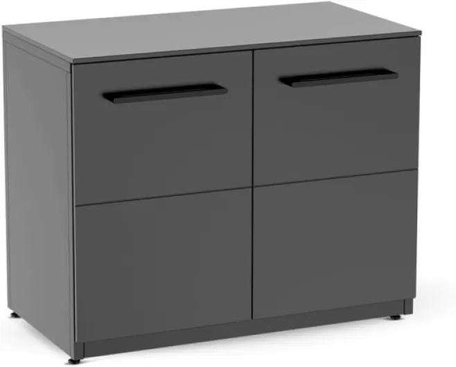 ® Elements Cuisine Exterieur 110 – Module Armoire 2 Portes, Plan HPL 15 mm, Acier galvanisé thermolaqué, Support gaz, 90 x 110 x 60 cm, Noir Mat Module armoire – 90 × 110 × 60 cm