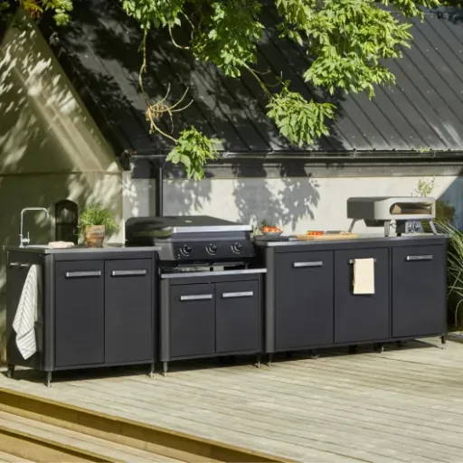 Test Cozze Cuisine extérieure basse H70 : le meuble plancha costaud qui fait le taf sur la terrasse