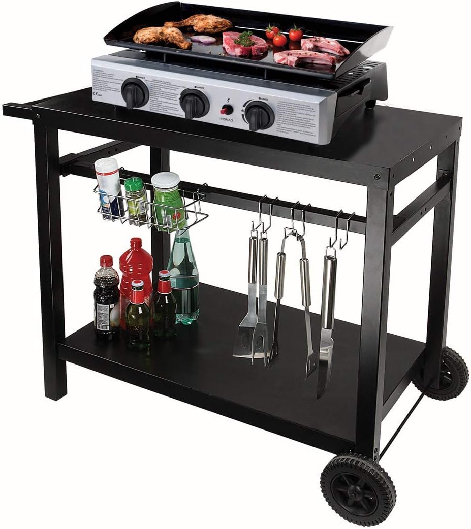 Chariot Pour Plancha Noir - GS130 Noir Contemporain