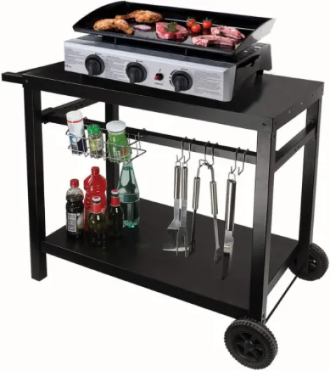Chariot Pour Plancha Noir - GS130 Noir Contemporain