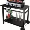 Test Chariot Pour Plancha Noir Livoo GS130 : la desserte simple qui fait le job pour les barbecues