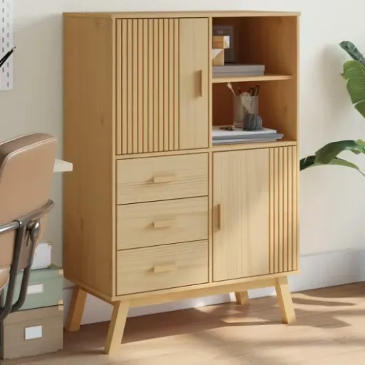 Test buffet haut Olden en pin massif : du rangement costaud sans trop de chichis