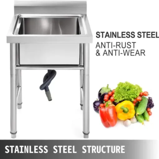 Test VEVOR Évier Inox 1 Bac : un évier d’appoint correct mais pas pour une cuisine pro lourde